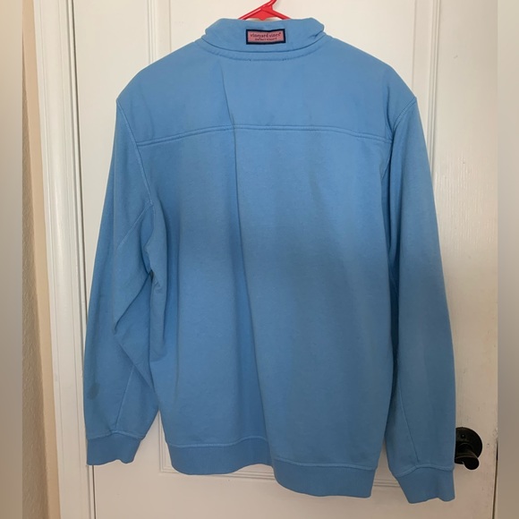 Vineyard Vines Martha’s Vineyard Men’s Light Blue Quarter Zip Sweater - Sz Small - Picture 2 of 6